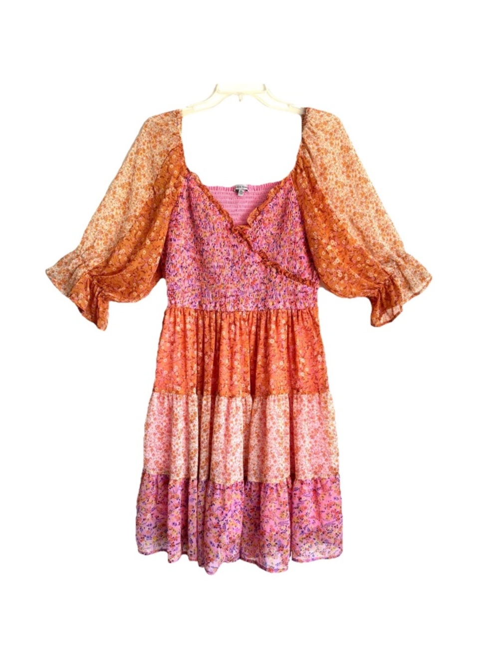 White Birch Smocked Floral Dress